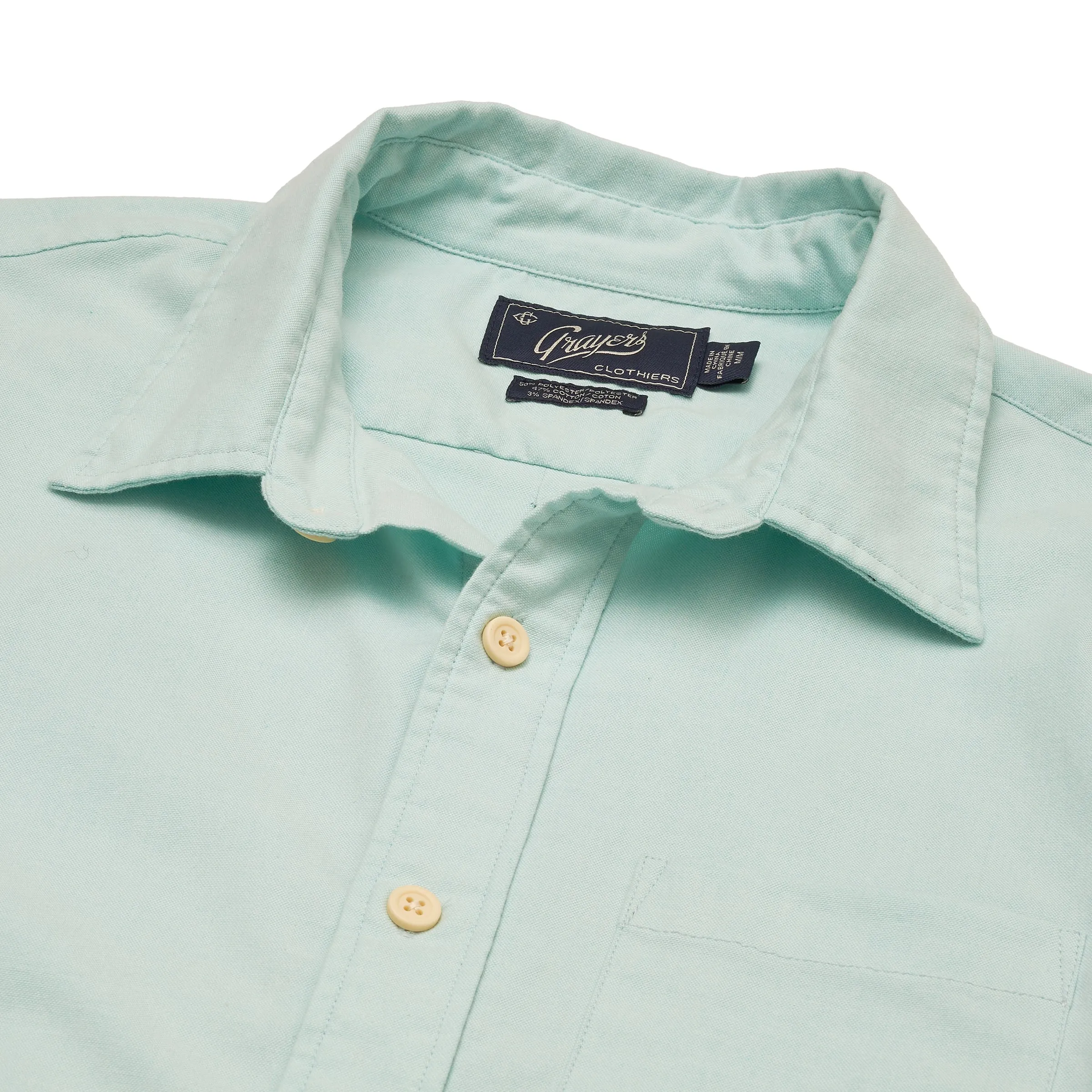 Charles Stretch Oxford Shirt - Seafoam Chill Style Soft and Cozy
