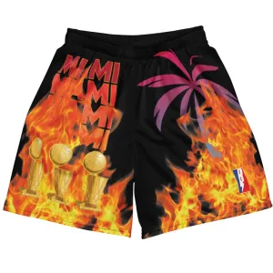 Festival wear Comfy Vibes MIAMI FLAMES HEAT MESH SHORTS