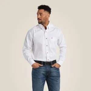 Ariat Men's Solid Twill Classic Fit Button Down Western Shirt in White Simple Chic Value for Money