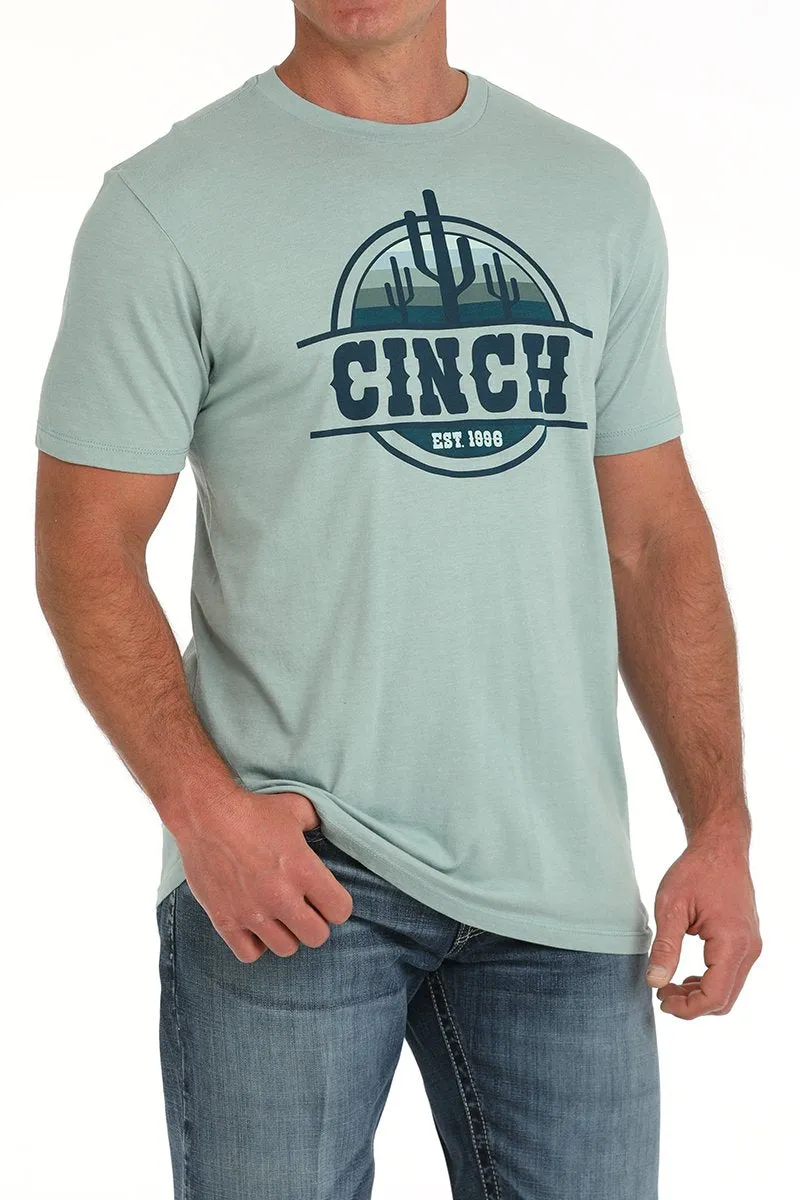 Comfort Stretch Cinch Men's Cacti Graphic Logo T-Shirt in Green