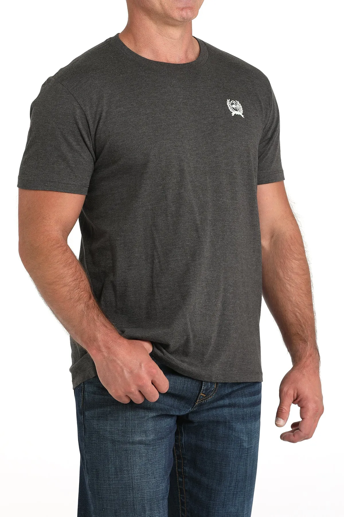Cinch Men's Cinch American Denim Classic Graphic Tee in Grey AntiStaticFinish