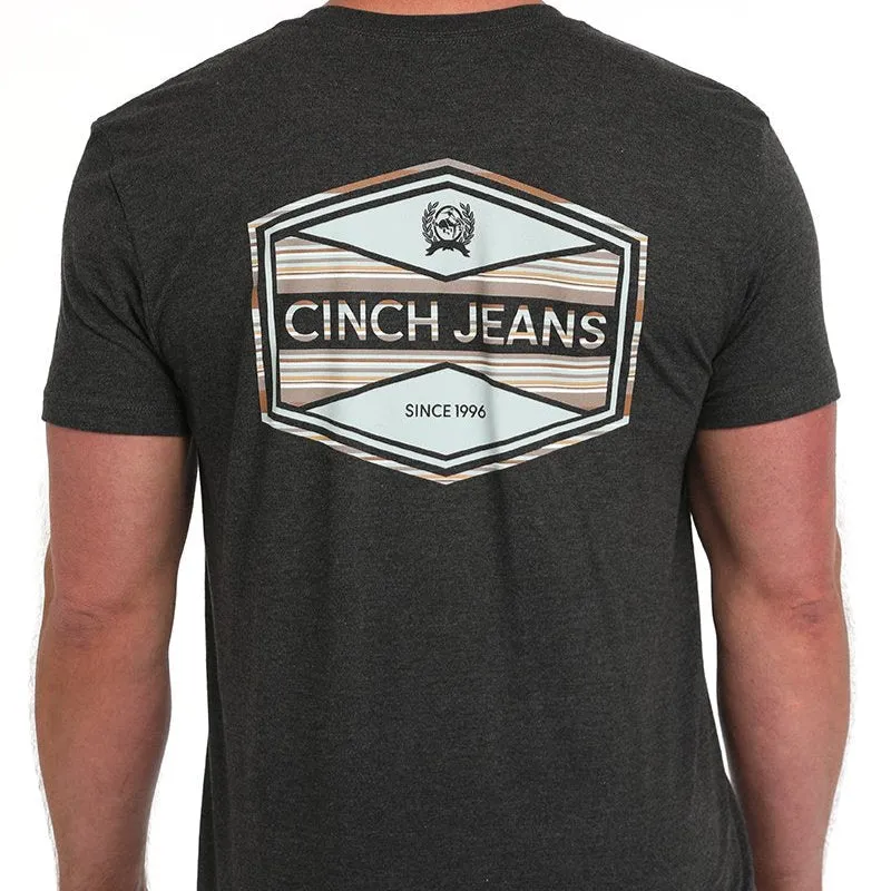 Cinch Men's Cinch Jeans Graphic Logo T-Shirt in Black Cozy Layer Fit Cozy Hug