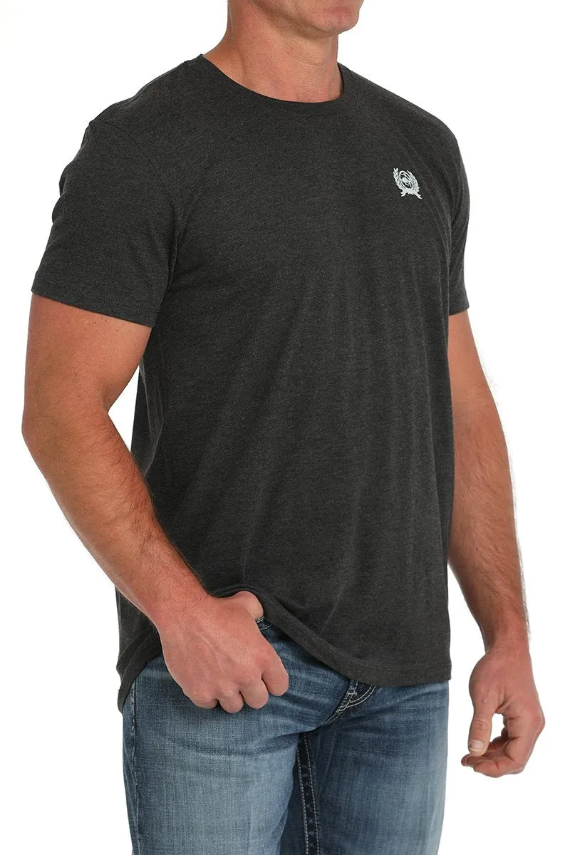 Cinch Men's Cinch Jeans Graphic Logo T-Shirt in Black No Slip Shoulder Design