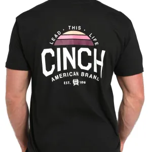 Cinch Men's Cinch Jeans Lead This Life Graphic T-Shirt in Black Cozy Fit Design