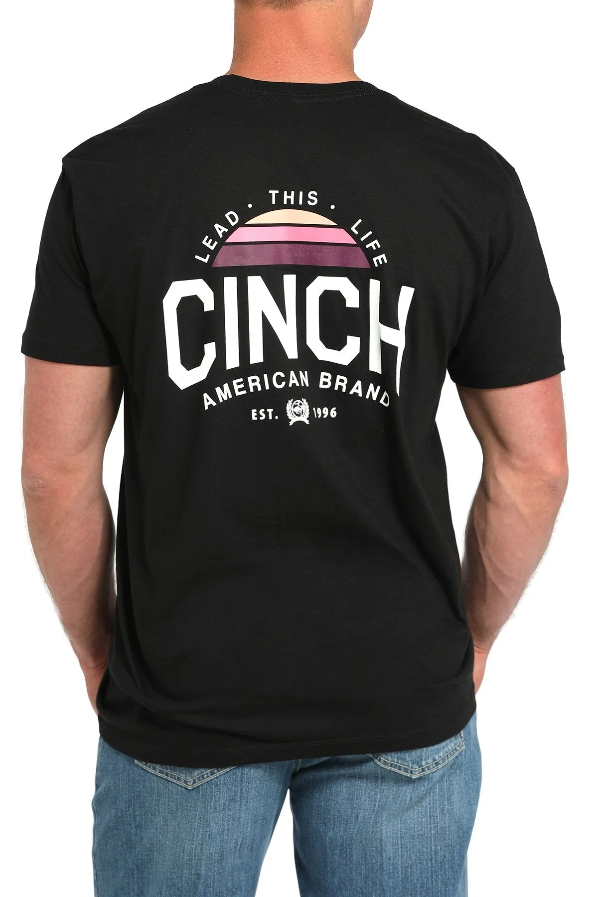 Sport Performance Design Cinch Men's Cinch Jeans Lead This Life Graphic T-Shirt in Black