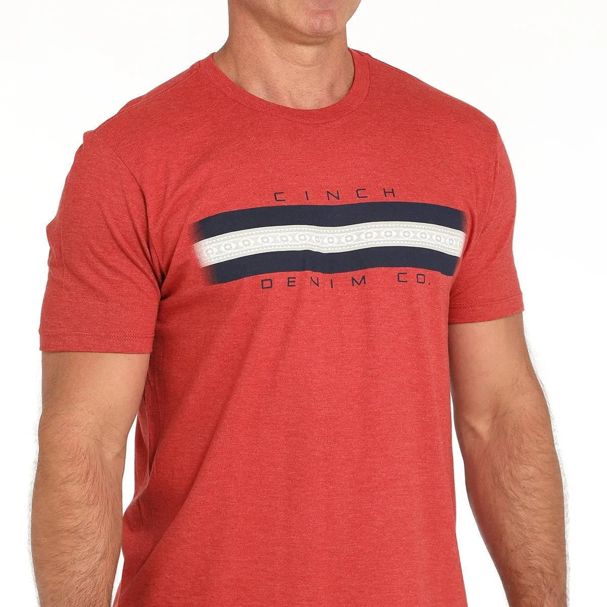 thermal Outdoor Essentials Cinch Men's Denim Co Graphic Logo T-Shirt in Red