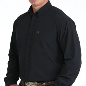 Cinch Men's L/S Classic Fit Arenaflex Button Up Western Shirt in Black Essential layering piece