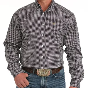 Holiday Outfit Cinch Men's L/S Classic Fit Floral Western Button Down Shirt in Purple