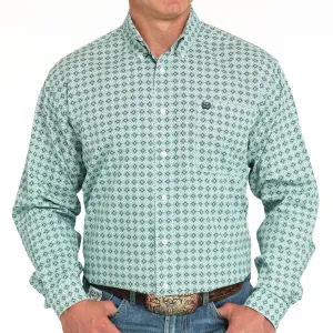 Cinch Men's L/S Classic Fit Medallion Western Button Down Shirt in Turquoise Fun Prints