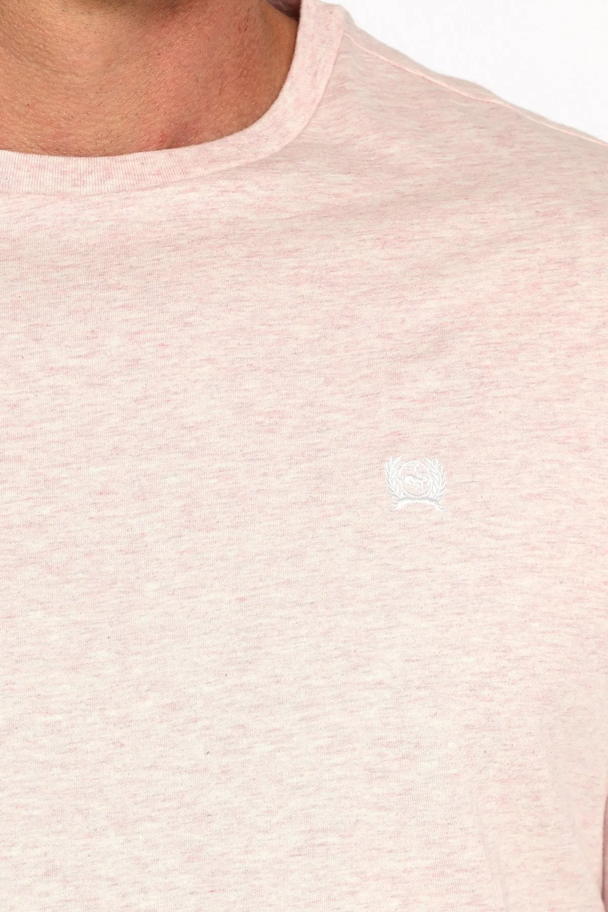 Recommended Breathable Layer Fit Cinch Men's Solid Logo Tee in Pink
