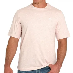 Cinch Men's Solid Logo Tee in Pink V-Neck Water Based Ink