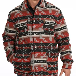 Clean Jacket Detail Magnetic Fastenings Cinch Men's Southwestern Frontier Coat in Burgundy & Navy