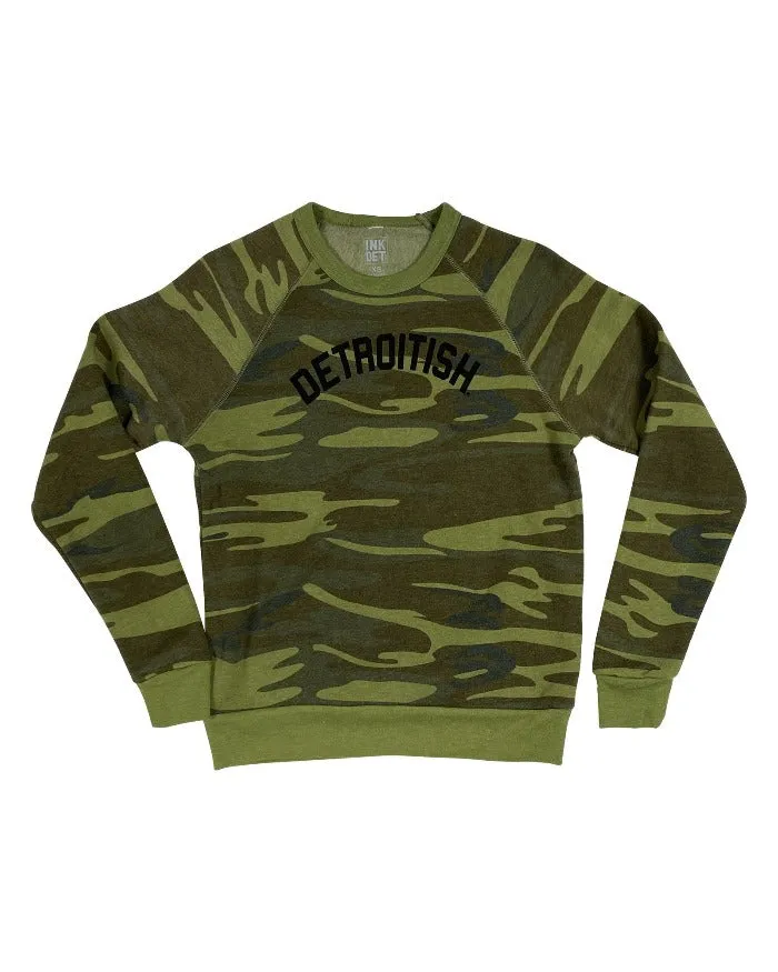 Fashion Trend Ink Detroit Detroitish Crewneck Sweatshirt - Camouflage