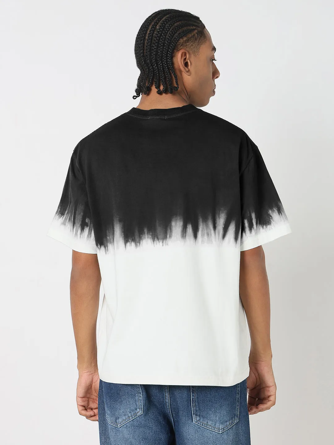 Men's Grey Tie and Dye Oversized T-Shirt AntiStatic Treatment