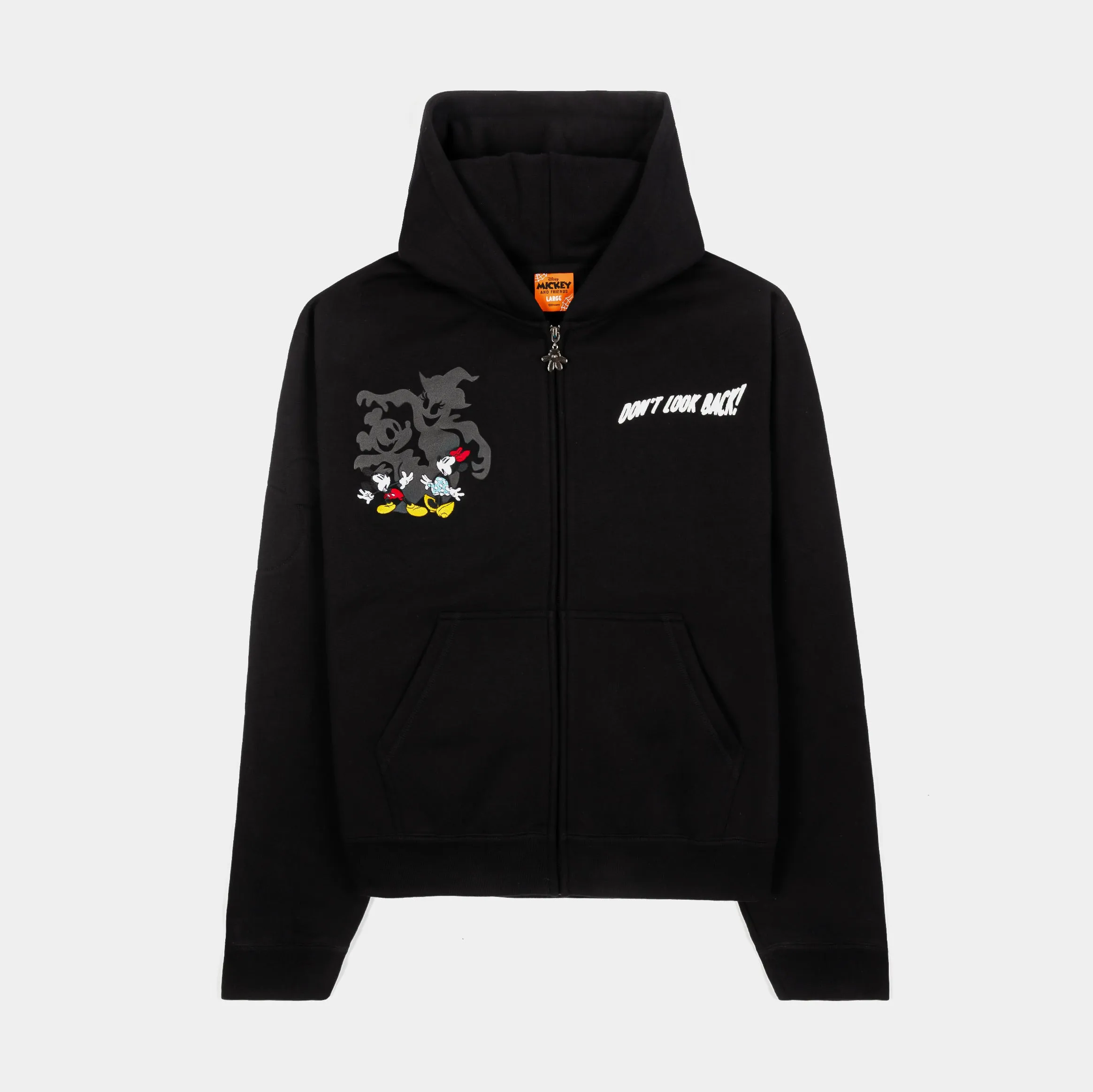 Disney Mickey and Friends By Shoe Palace Don't Look Back Full Zip Mens Hoodie (Black/Red) Spring Wear zippered