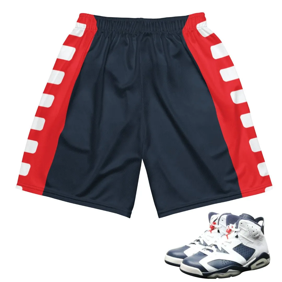 Retro 6 Olympic Dream Team #9 Classic Mesh Shorts printed shorts