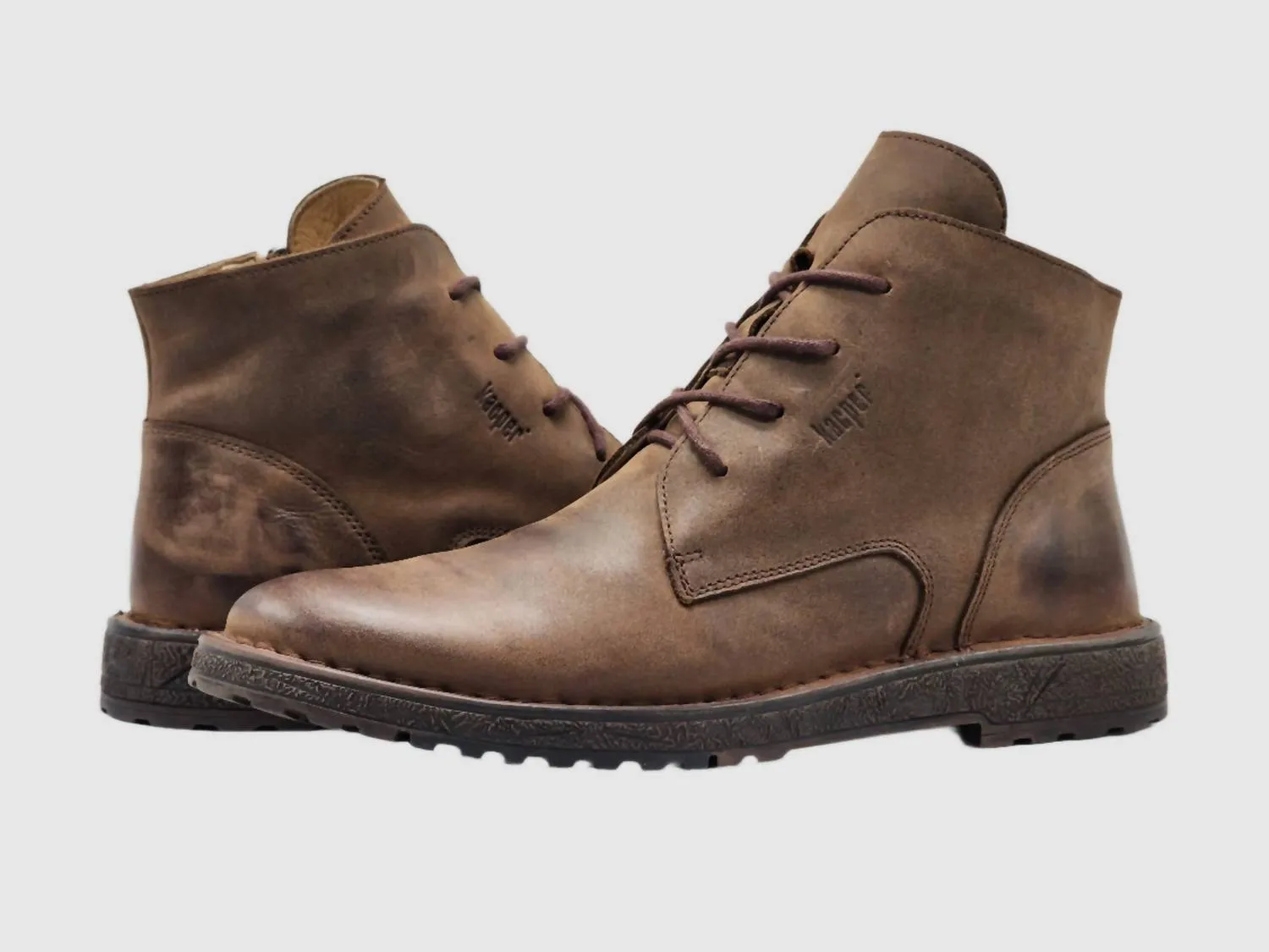 Men's Derby Boots In Brown Tailored Wardrobe