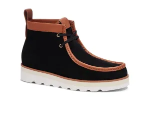 Coach CN340-001 Men's  Black Suede Leather Moc Toe Chukka Boots ZPO3992 Stride Smooth Control Edge