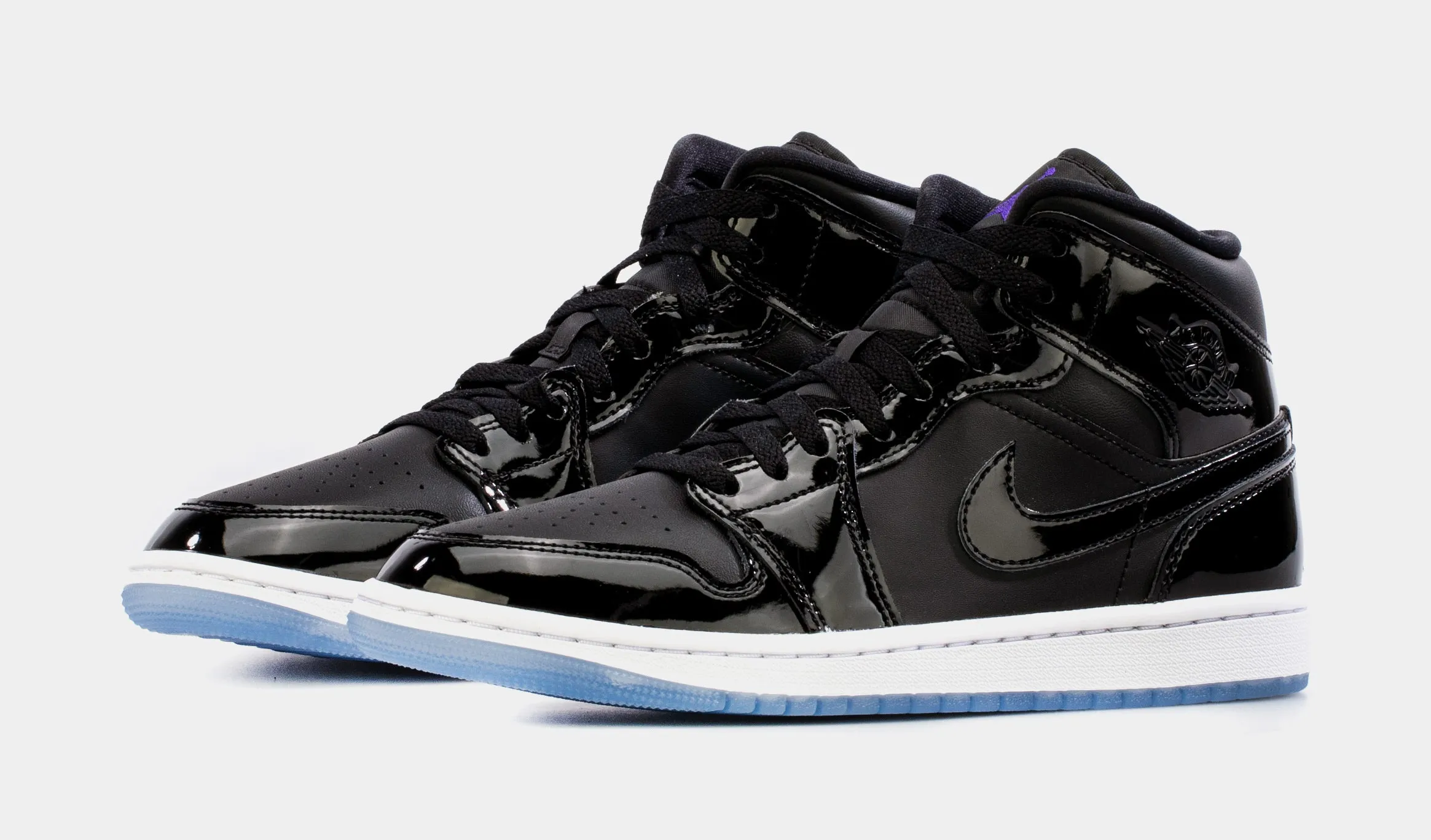 Quick Move Feel Air Jordan 1 Retro Mid Space Jam Mens Lifestyle Shoes (Black)