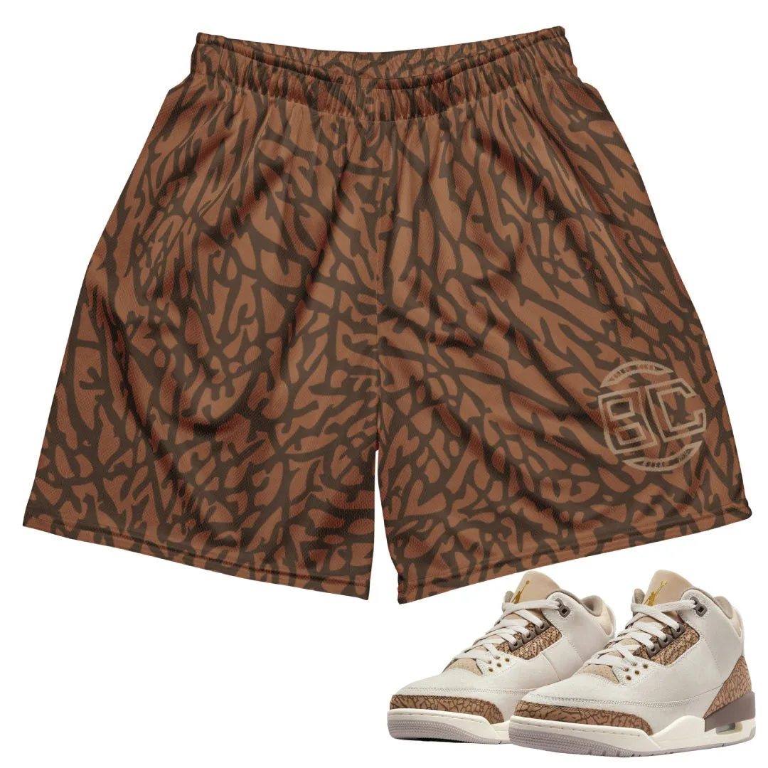 Retro 3 "Orewood Palomino" Mesh Shorts Soft Motion Breezy Vibe