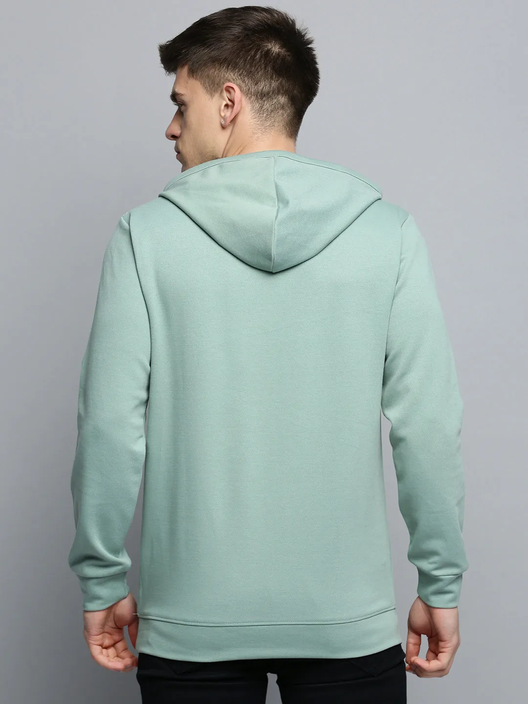 Men's Green Hooded Pullover Cotton Sweatshirt Sports Apparel hot weather wear