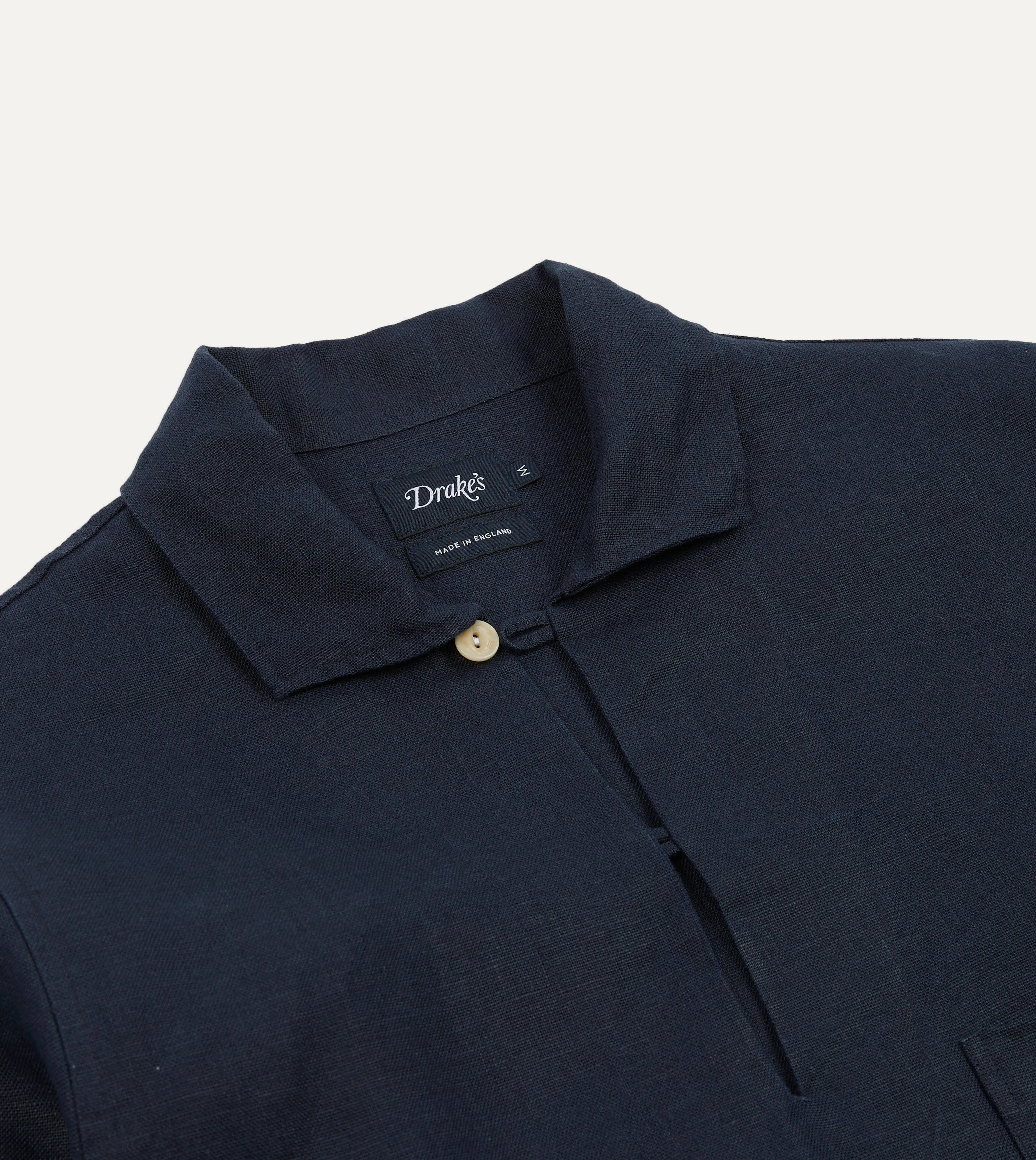 Soft Waistband Navy Irish Linen Smock