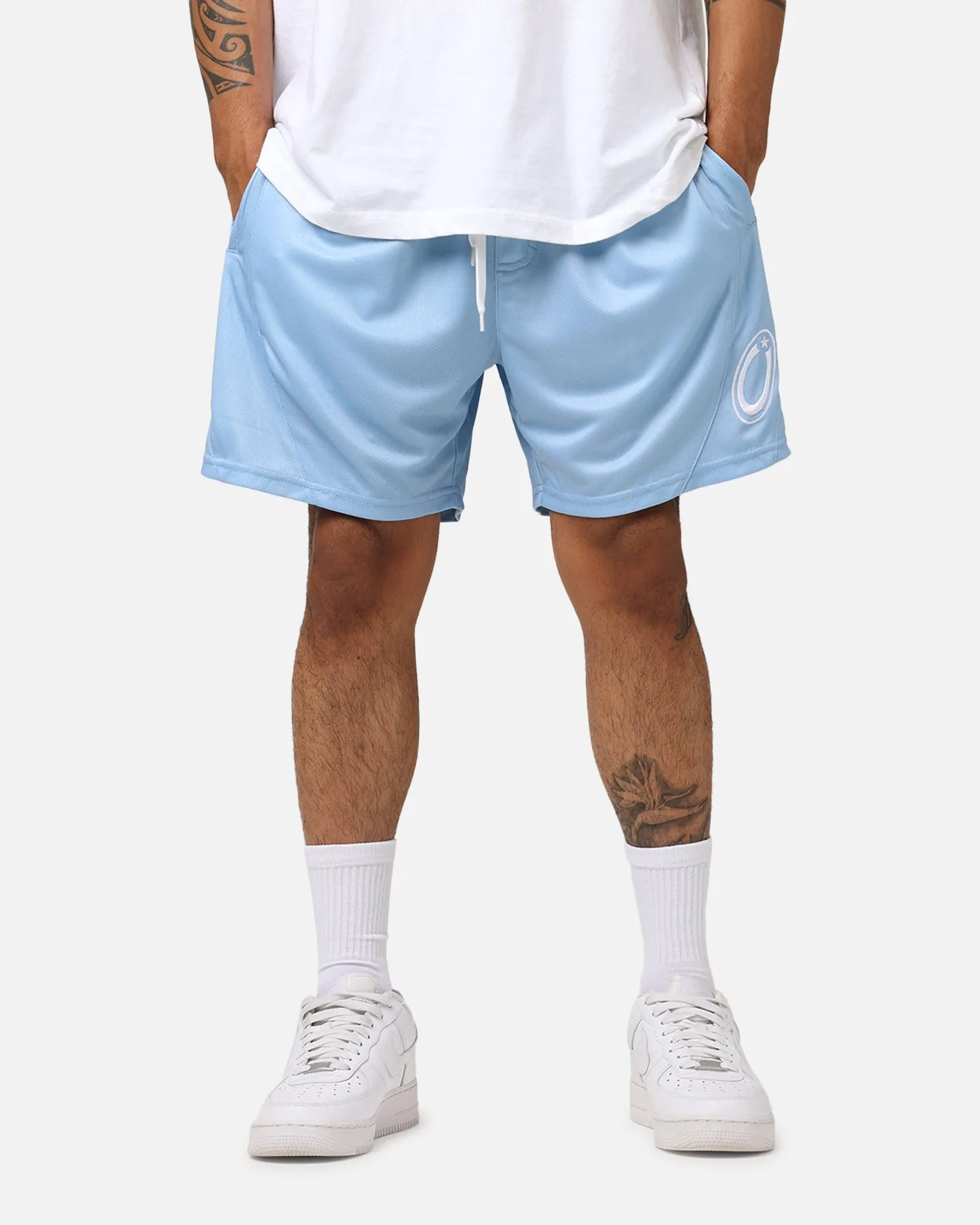 Cool Comfort ski wear Carr?? C-Star Mesh Basketball Shorts Light Blue