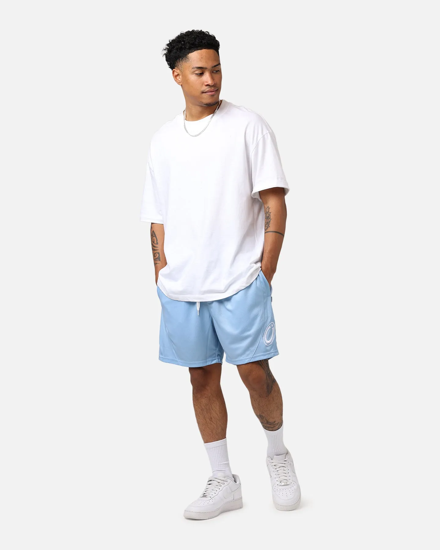 Carr?? C-Star Mesh Basketball Shorts Light Blue Freedom Stretch