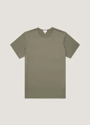 Men's Classic T-shirt in Khaki V-Neck