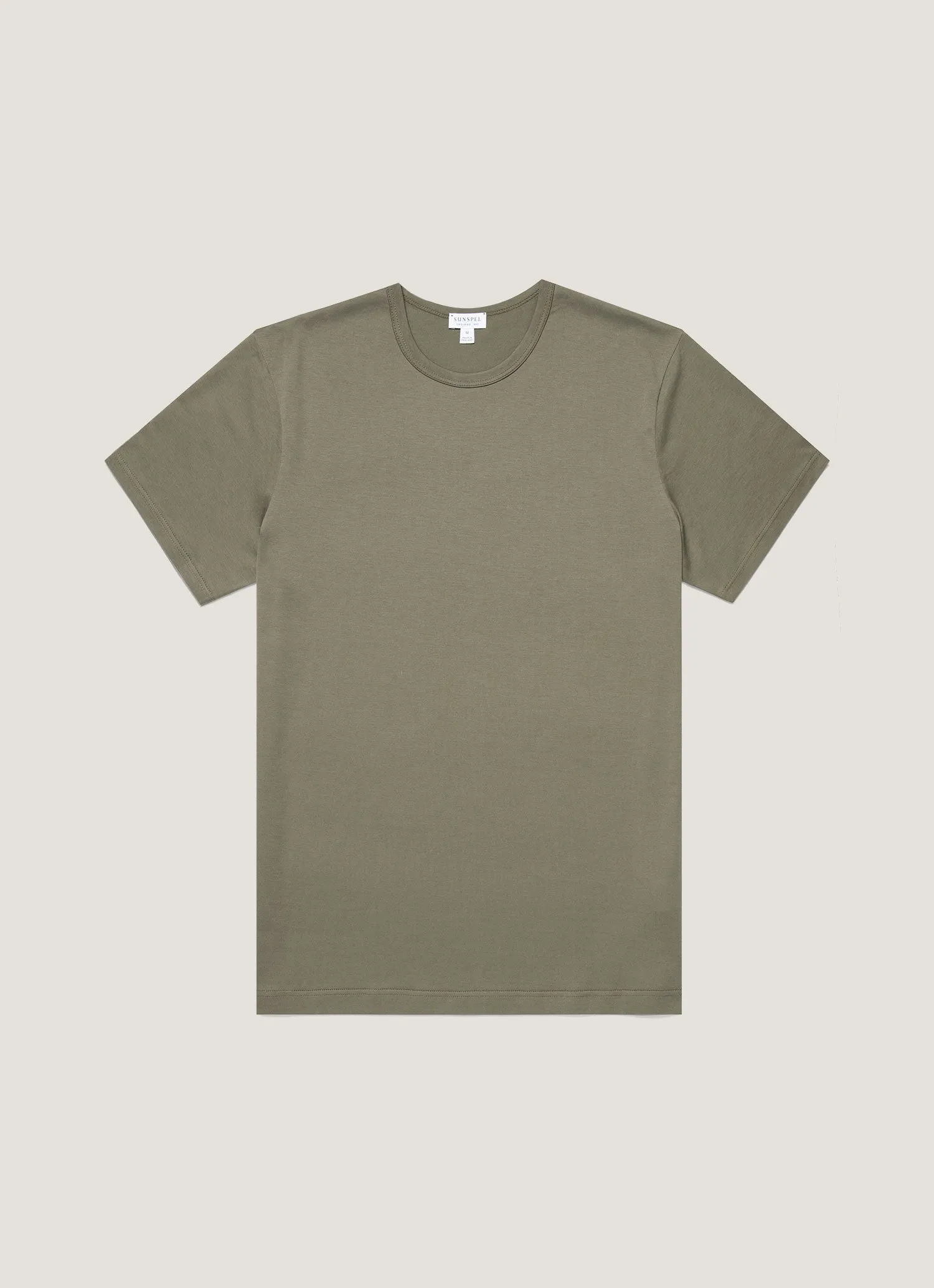 Men's Classic T-shirt in Khaki V-Neck