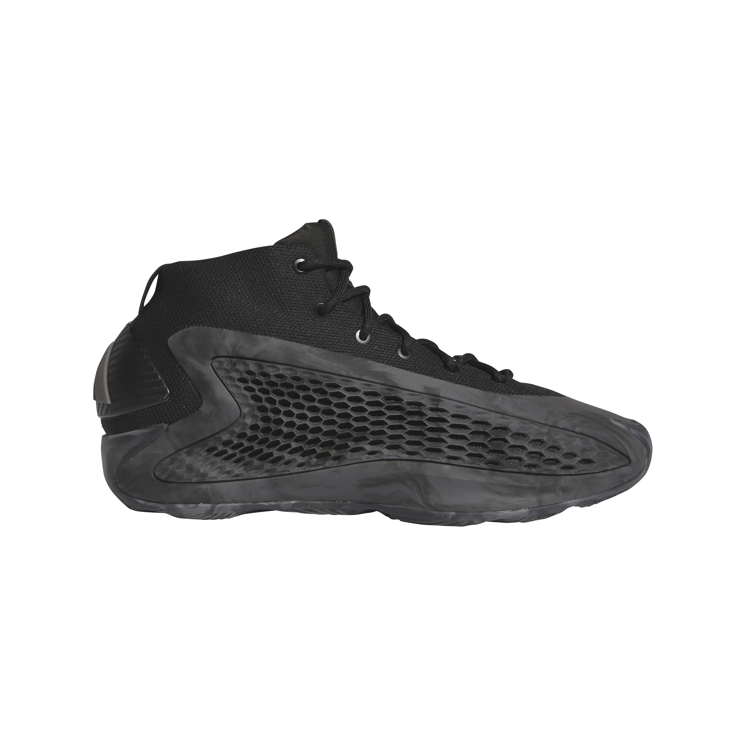 adidas ANTHONY EDWARDS 1 ASCENT MID Basketball Shoes | Core Black-Charcoal-Carbon | Men's Proprioceptive Fit Tech