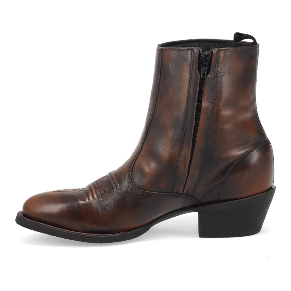 Breathable Mountain Climber Laredo Men's Fletcher Zip Up Leather Boot in Antique Tan