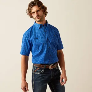 Chic Casual Wear Ariat Men's S/S 360 Airflow Classic Fit Western Button Down Shirt in Blue Medallion