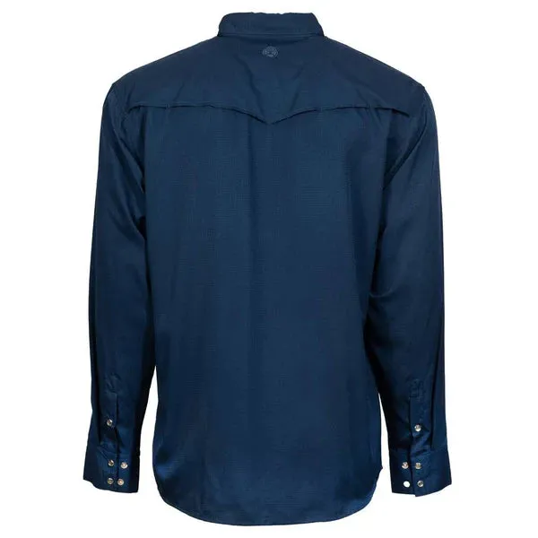 Hooey Men's L/S Sol Solid Western Snap Shirt in Navy men's clothing hypoallergenic material