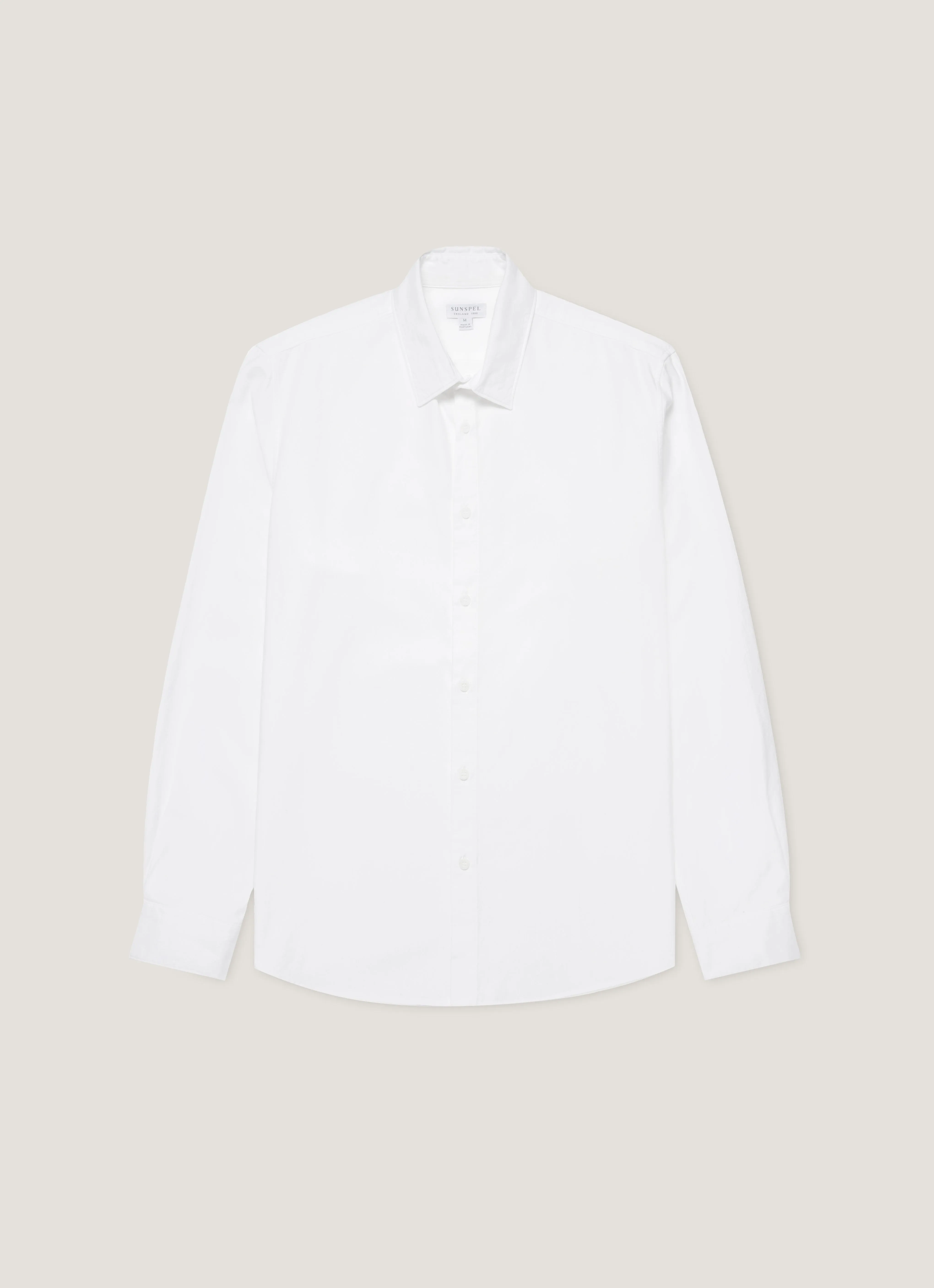 Floral Pattern Men's Oxford Shirt in White