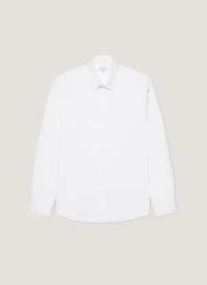 Floral Pattern Men's Oxford Shirt in White