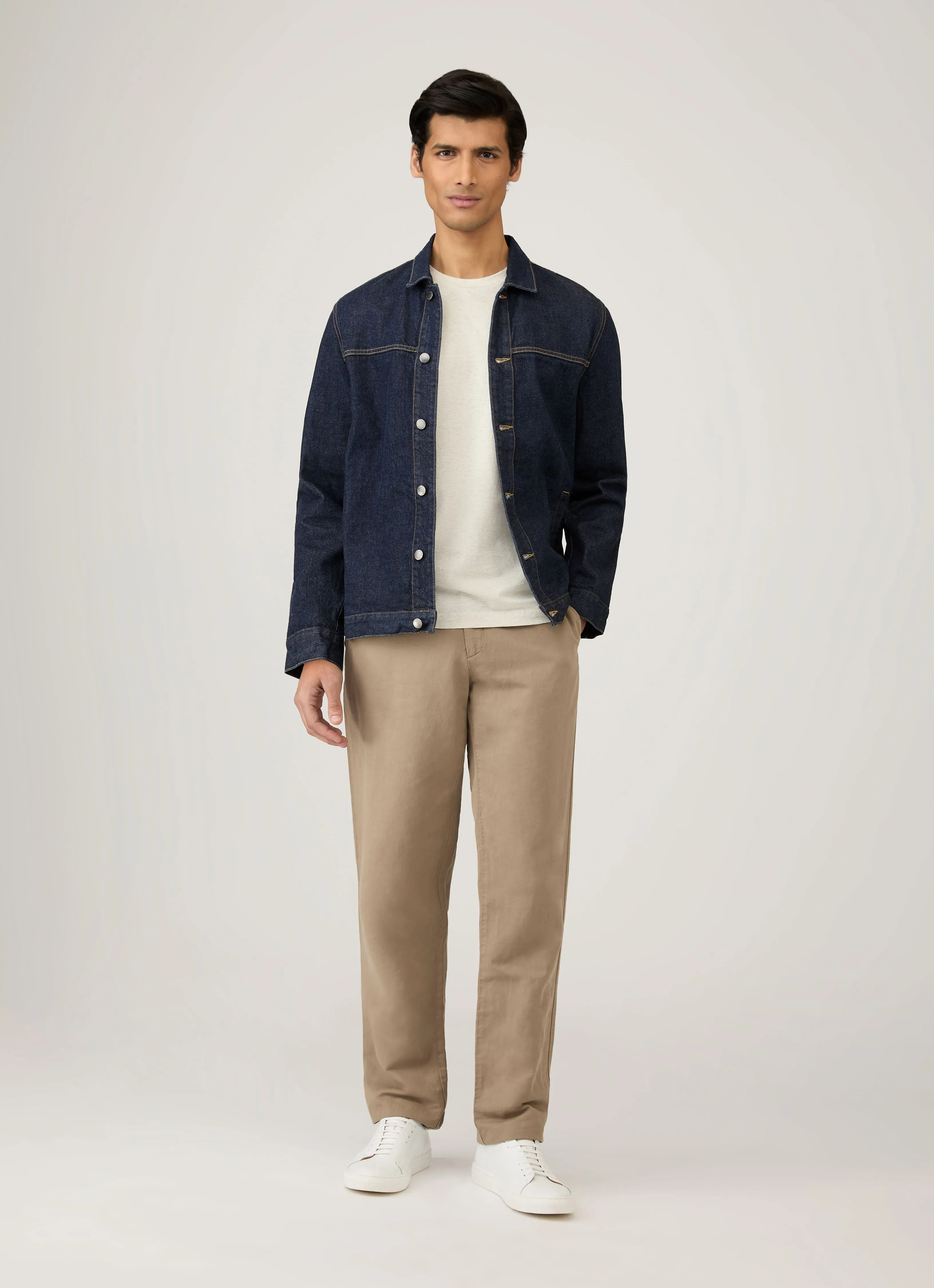 Men's Riviera T-shirt in Archive White Melange Minimal Style Trend