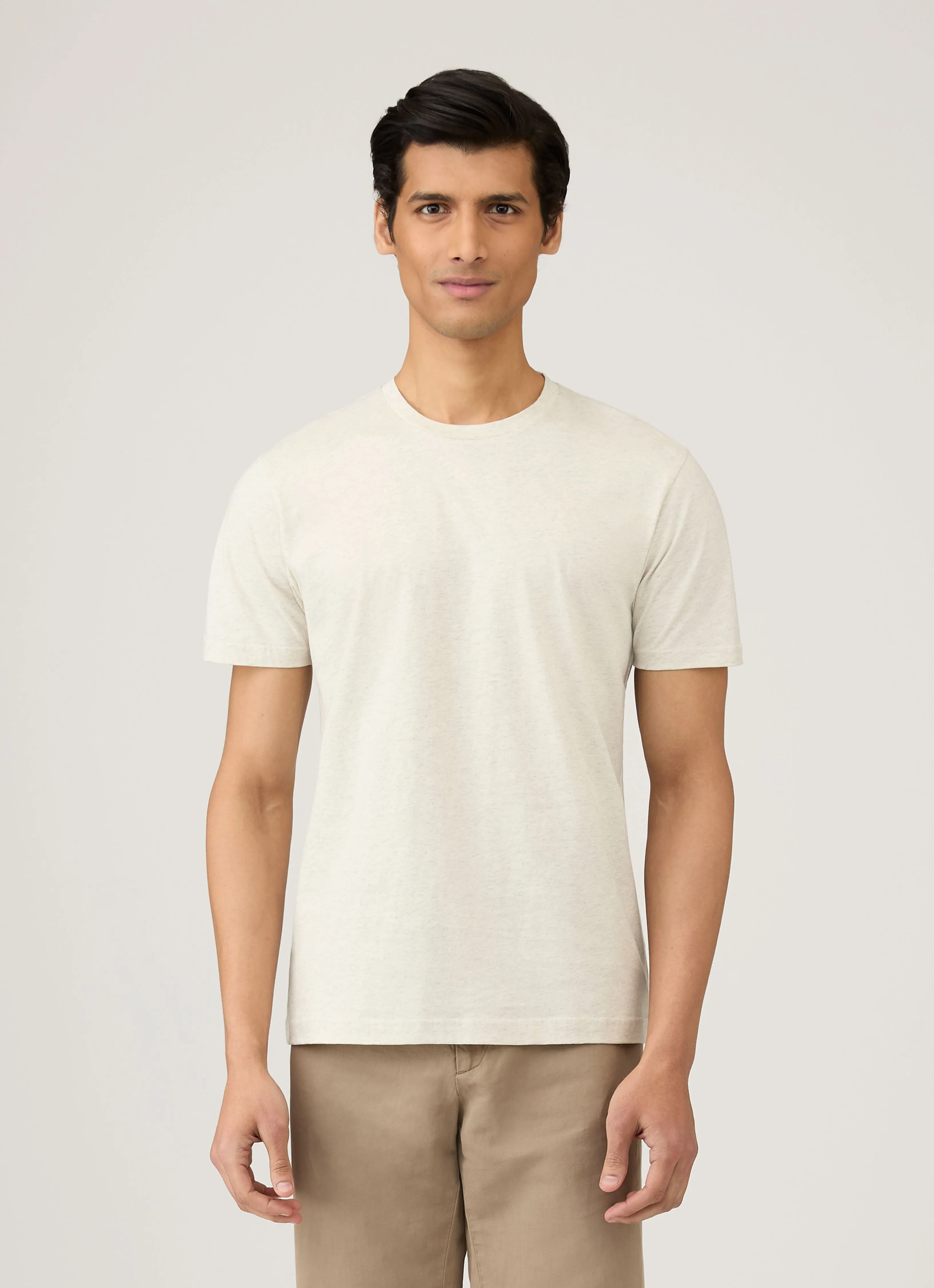 Men's Riviera T-shirt in Archive White Melange Casual Design