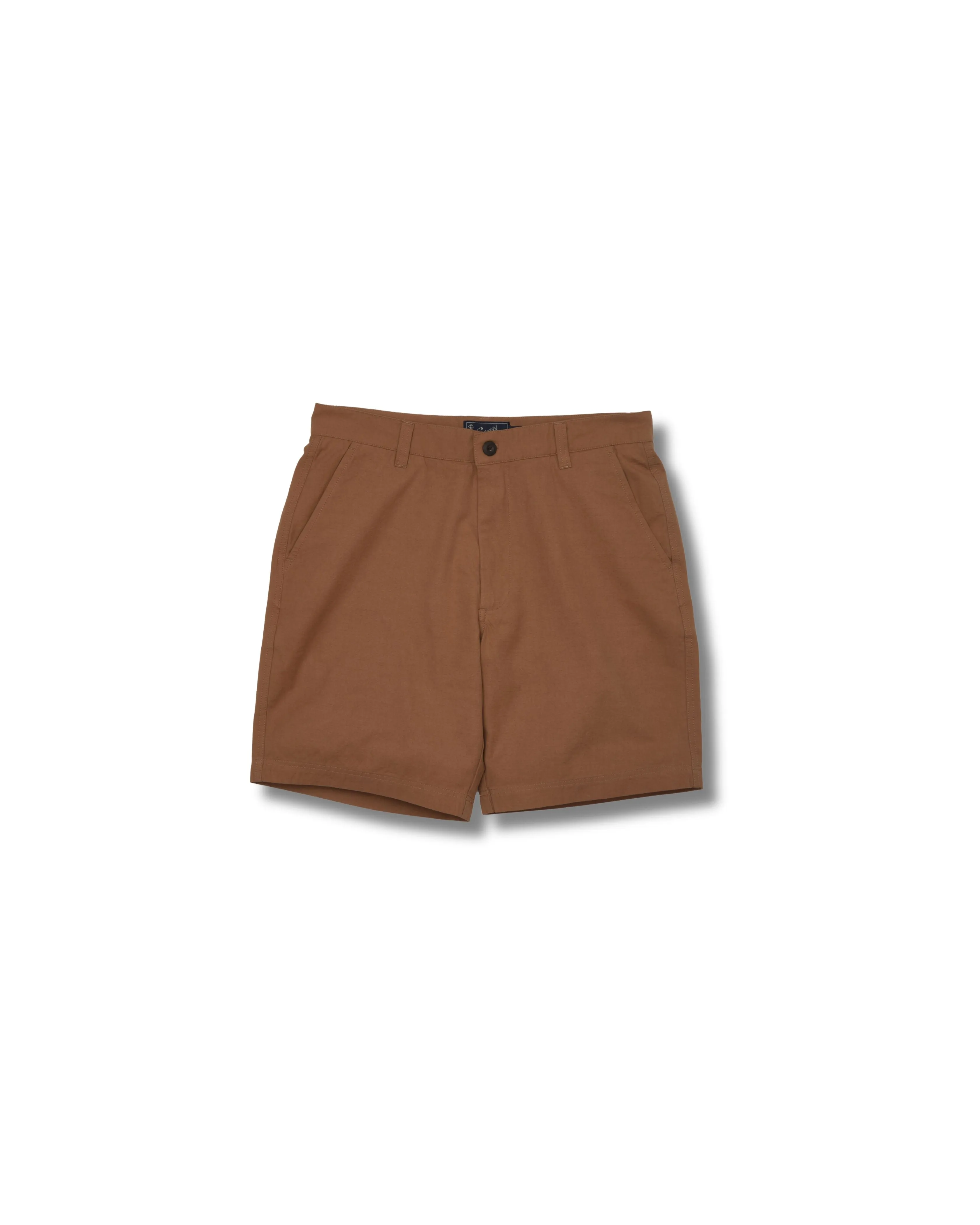Sleek Fit Mood Casual Bimini Linen Blend Shorts 8" - Coffee