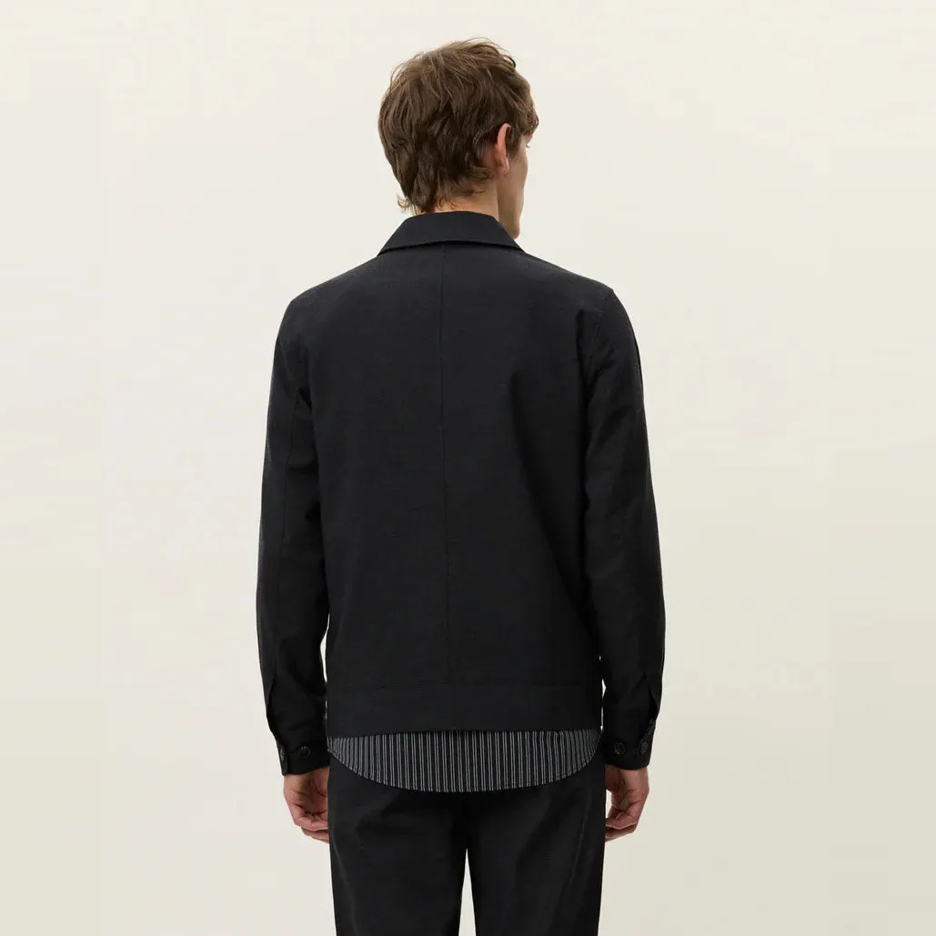 No Roll Collar Technology TemperatureRegulating Tech Como Coach Slub Jacket (Black)