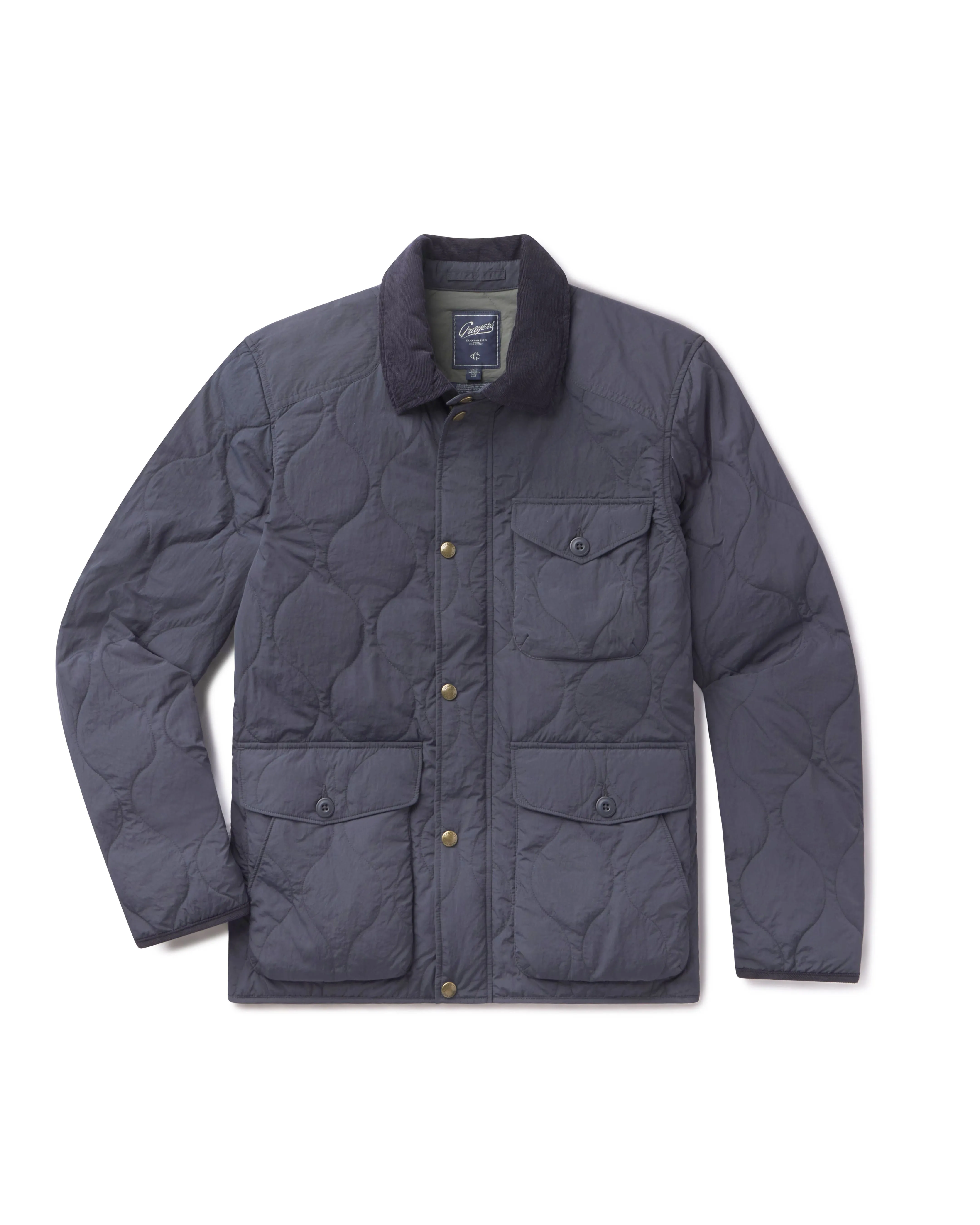 Andrew Lightweight Quilted Jacket - Navy Stylish Chill Piece
