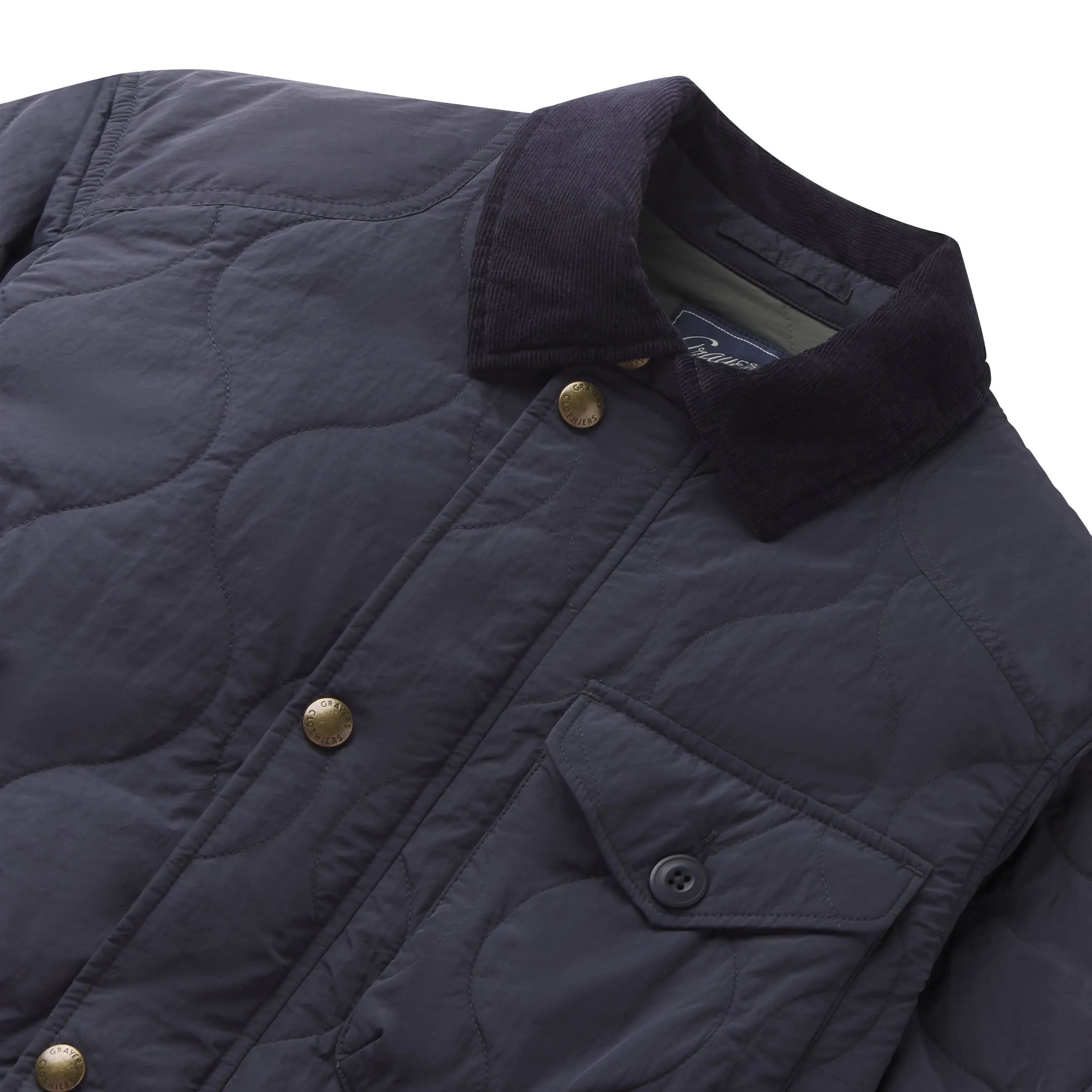 Minimal Detail Andrew Lightweight Quilted Jacket - Navy