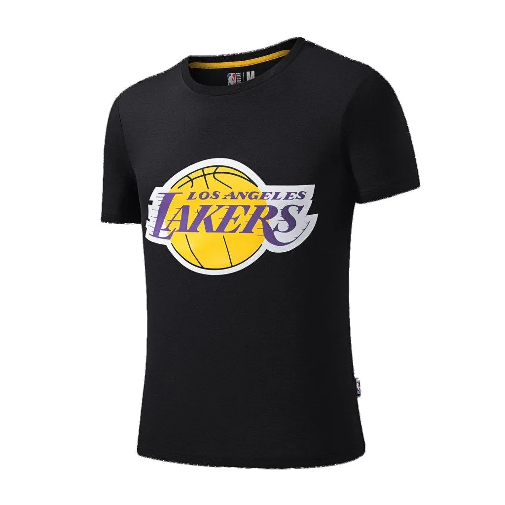 NBA BASICS PRIMARY LOGO T-SHIRT - LOS ANGELES LAKERS BLACK Lightweight Gear Relaxed Silhouette