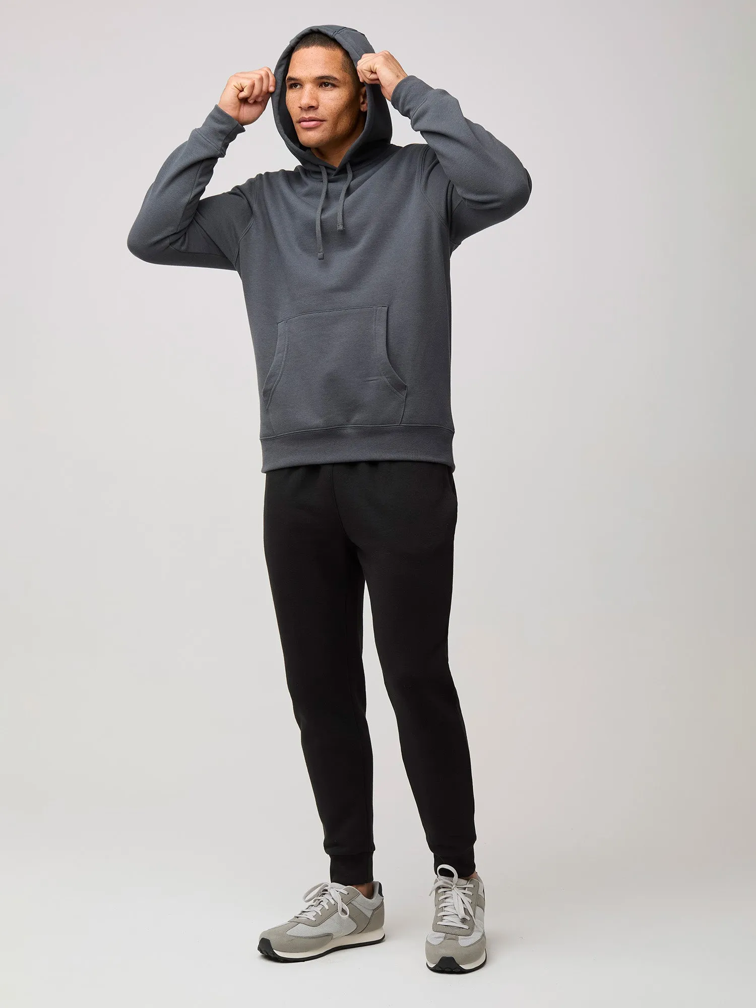 product embroidery artistry Youthful Vibe Concrete Pullover Hoodie