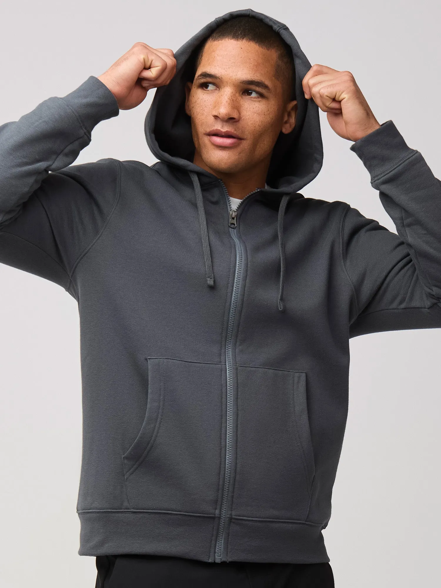 Concrete Zip-Up Hoodie product loop stability