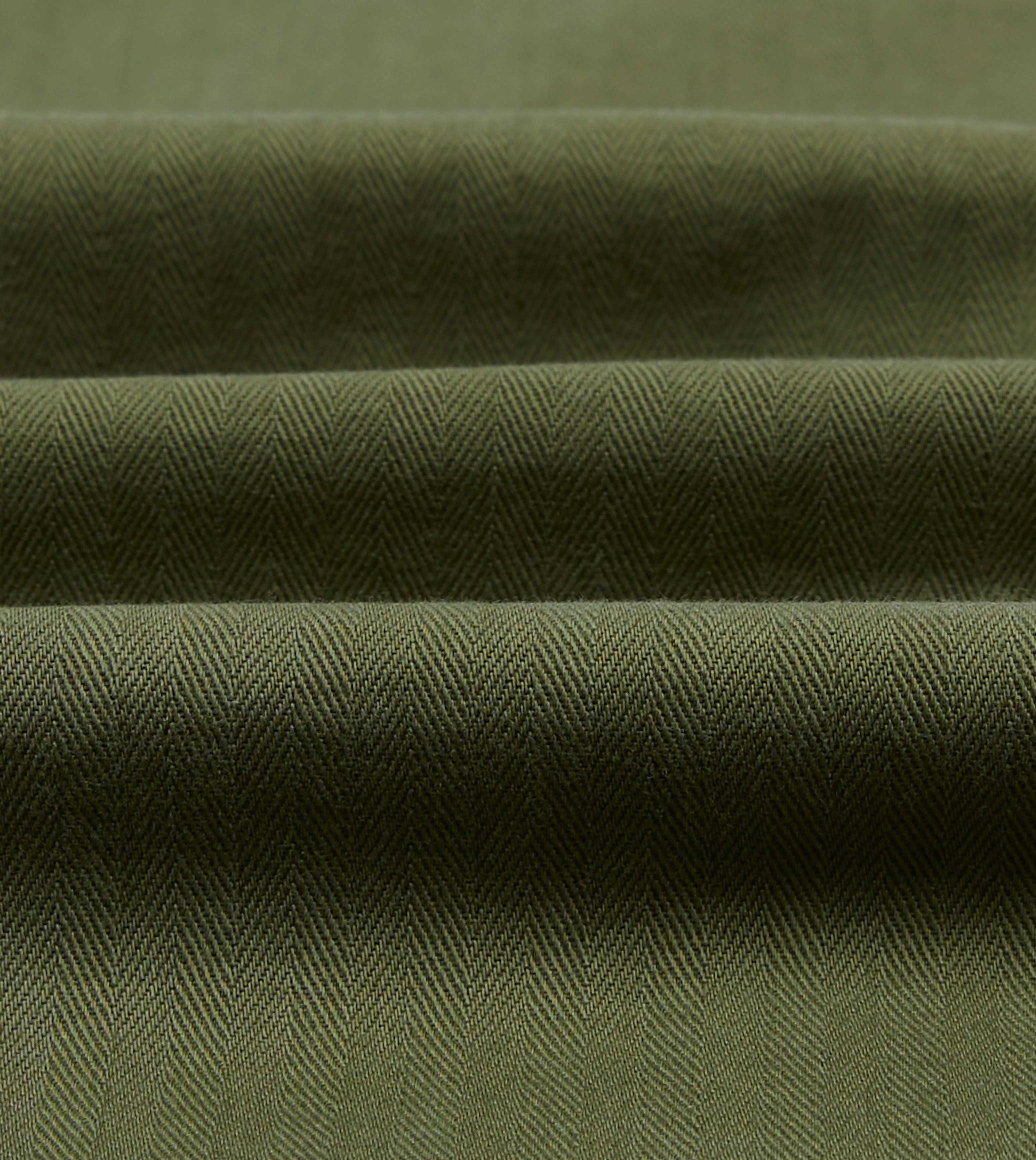 Olive Herringbone Cotton Jungle Jacket City Ready Notch Lapel