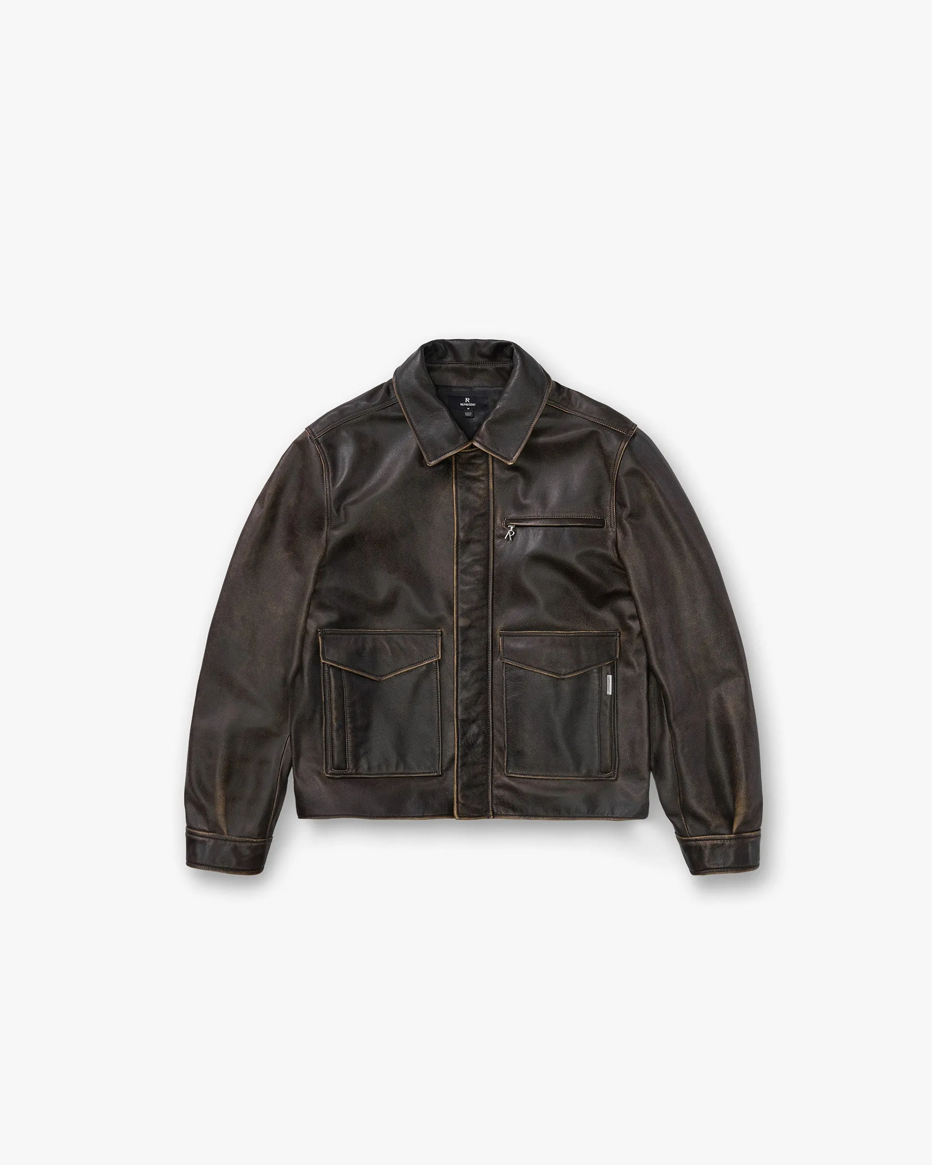 Sunfade Leather Jacket - Nero NonRestrictiveFit