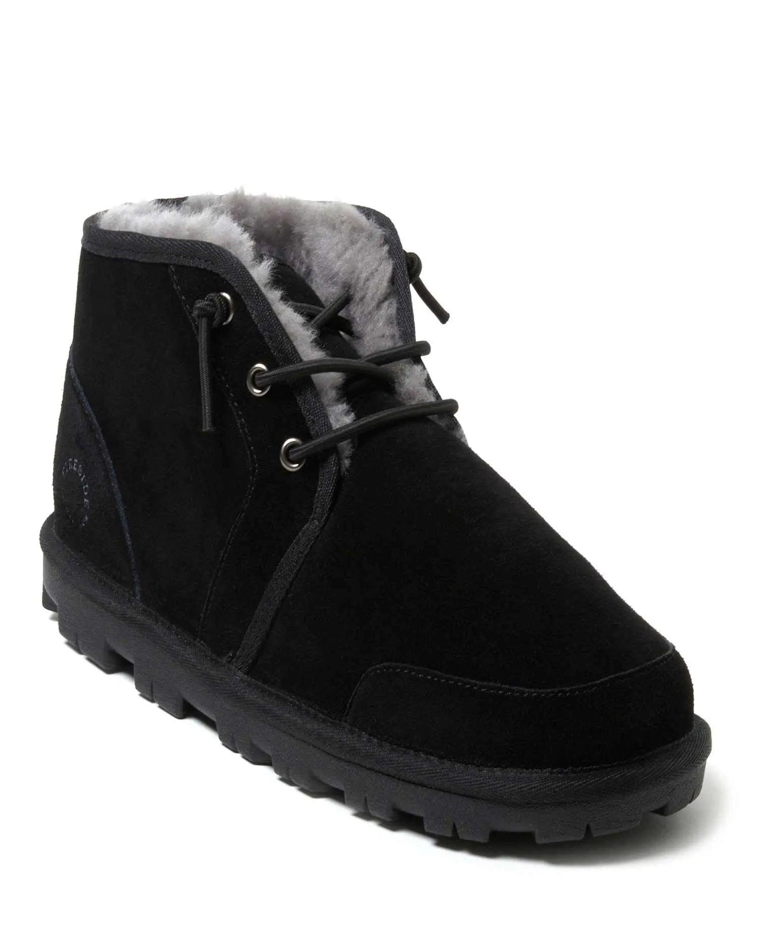 Board Room Fireside by Dearfoams Men's Shepparton Lace Up Shearling Bootie