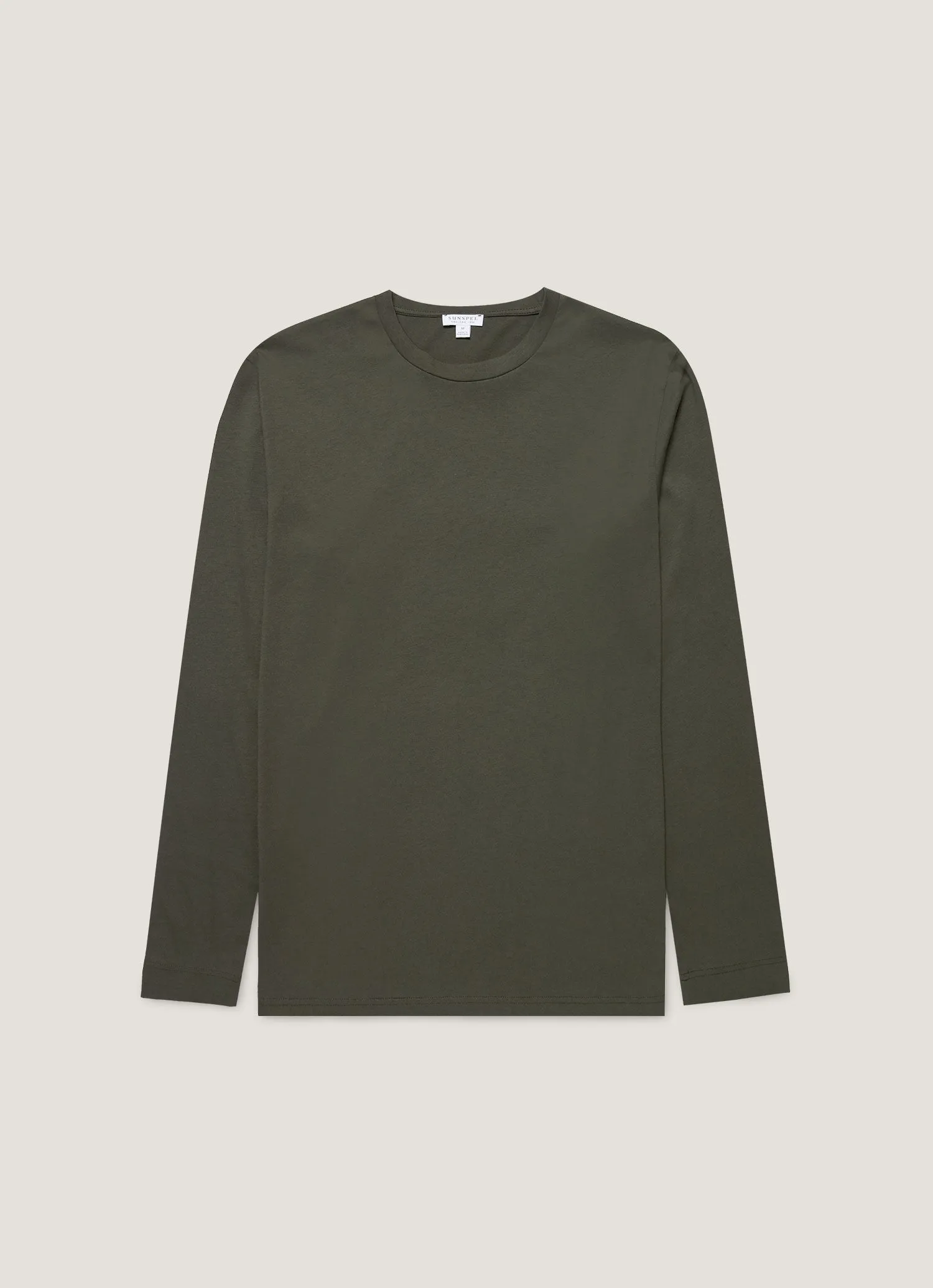Chic and Cozy Wear Men's Long Sleeve Riviera Midweight T-shirt in Dark Green
