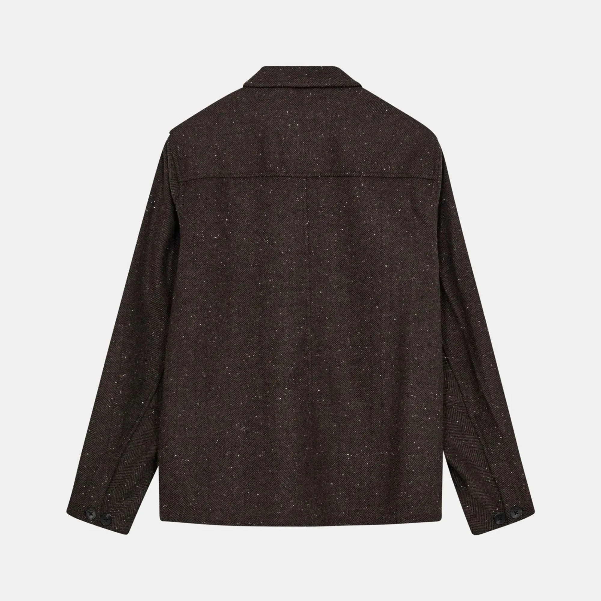 Akoscar Woolen Overshirt (Mulch) Double Buttons Trail To Town